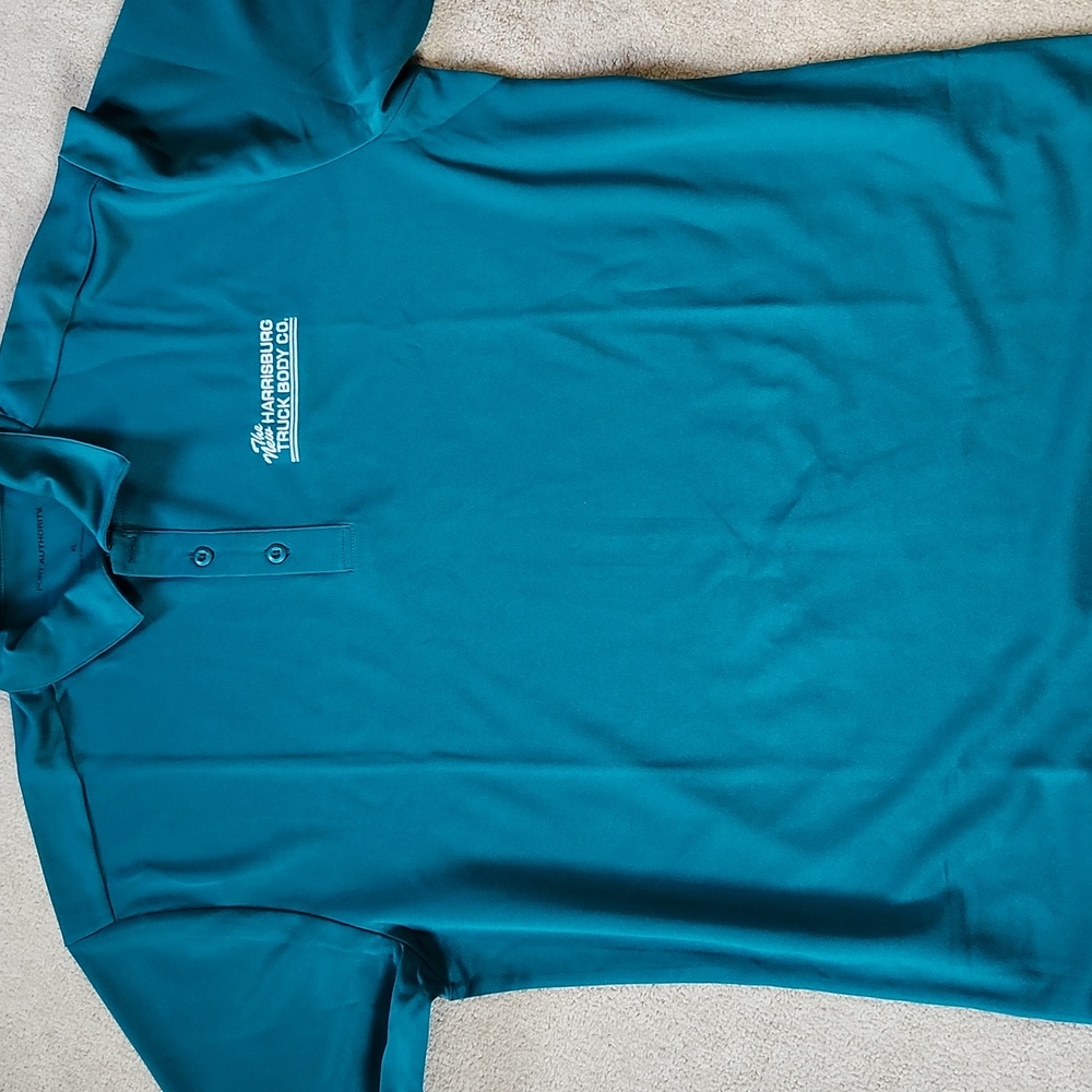 Teal Company Golf Shirt Polo - XL